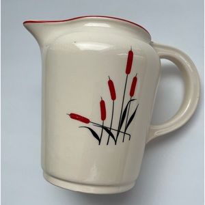 VIntage Cat Tail Sears Roebuck and Co. Ceramic Pitcher